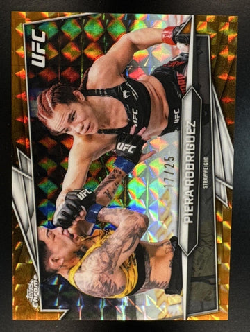 2026 Topps Chrome UFC Piera Rodriguez #85 Orange Geometric Refractor 17/25