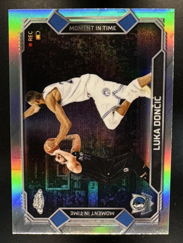 2025-26 Topps Chrome Update Luka Doncic #MT-1 Moment In Time Refractor Mavericks