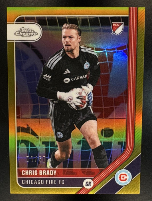 2026 Topps Chrome MLS Chris Brady #24 Gold Refractor /50
