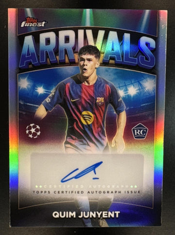 2025 Topps Finest UEFA Club Competition Quim Junyent #AA-QJ Arrivals Auto RC Barcelona