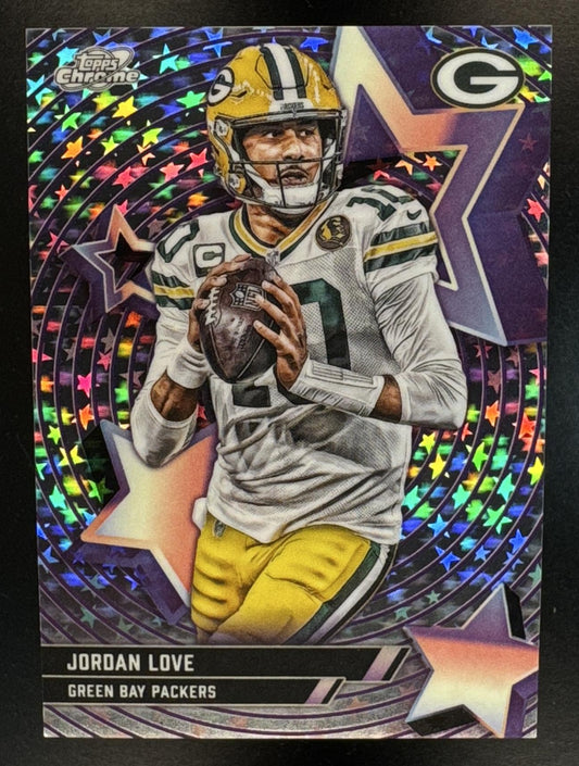2025 Topps Cosmic Chrome Jordan Love #SF-21 Starfractor SP Packers