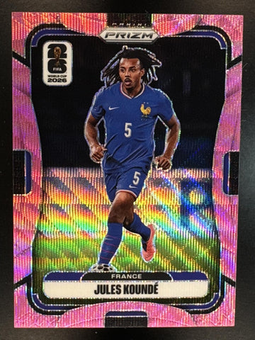 2026 Panini Prizm World Cup Jules Kounde #41 Pink Wave 43/45 France