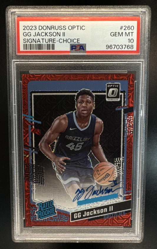 2023 Panini Donruss Optic GG Jackson II #260 Rated Rookie Choice Auto PSA 10