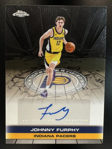 2025-26 Topps Chrome Johnny Furphy #TAU-JF Certified Auto Issue Pacers
