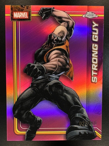 2026 Topps Chrome Marvel Comics Strong Guy #170 Pink Refractor 22/250