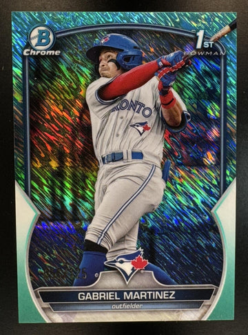 2023 Bowman Gabriel Martinez #BCP-45 Chrome Aqua Shimmer Refractor /125 1st Bowman Blue Jays