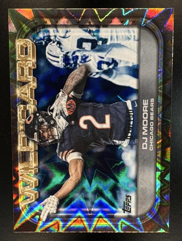 2026 Topps DJ Moore #WC-10 Wild Card Moments Blue Foil /150 Bears