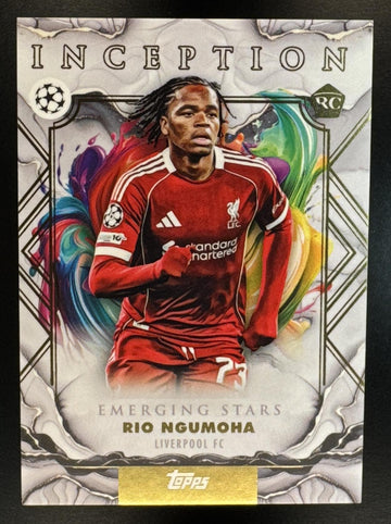 2025-26 Topps Inception UEFA Club Competitions Rio Ngumoha #18 RC Liverpool