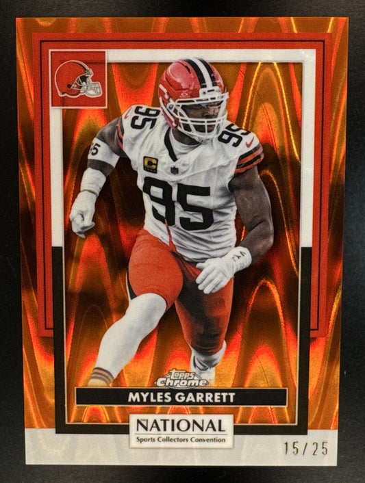 2026 Topps NSCC Collection Myles Garrett #NFL-11 NFL Orange Raywave 15/25 Browns