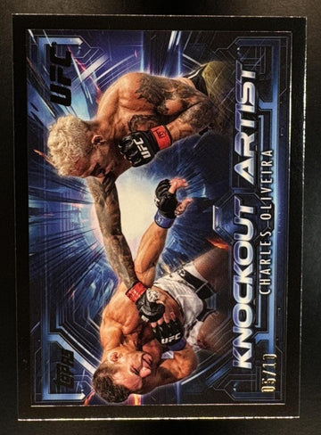 2025 Topps UFC Knockout Charles Oliveira #KA-23 Artists Black /10