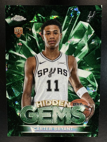 2025-26 Topps Chrome Carter Bryant #HG-20 Hidden Gems RC Spurs