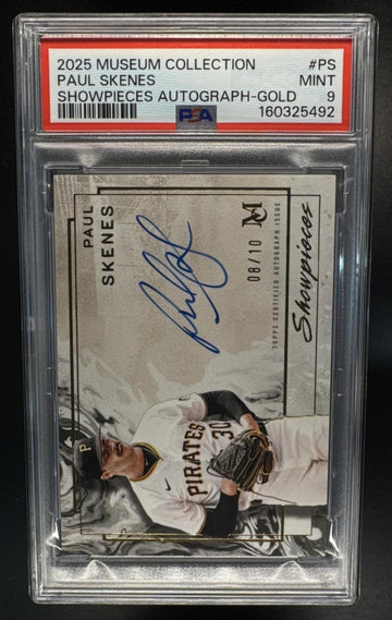 2025 Topps Museum Collection Paul Skenes #SA-PS Showpieces Auto Gold /10 PSA 9