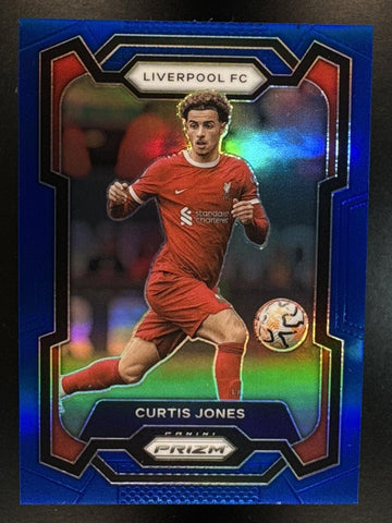 2023-24 Panini Prizm Premier League Curtis Jones #83 Blue 220/299 Liverpool