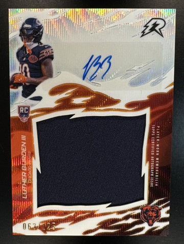 2025 Topps Resurgence Luther Burden III RRS-LB Rookie Relic Auto White Refractor /125 Bears