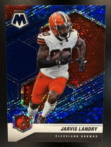 2021 Panini Mosaic Jarvis Landry #55 No Huddle Prizm Blue 46/75 Browns