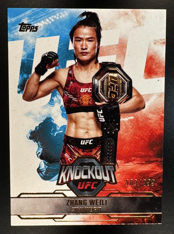 2025 Topps UFC Knockout Zhang Weili #71 Bronze 83/299