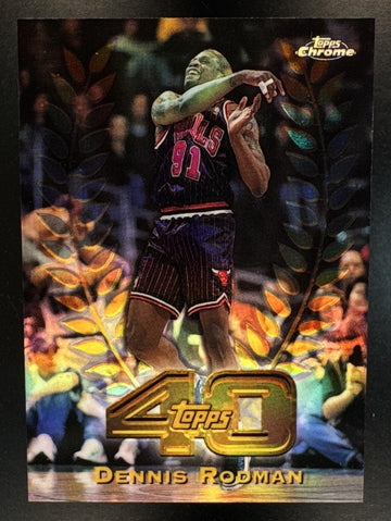 1997-98 Topps Chrome Dennis Rodman #T40-34 40 Refractor Bulls