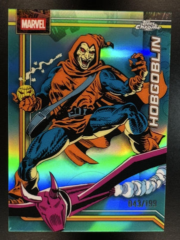 2026 Topps Chrome Marvel Comics Hobgoblin #126 Aqua Refractor 43/199