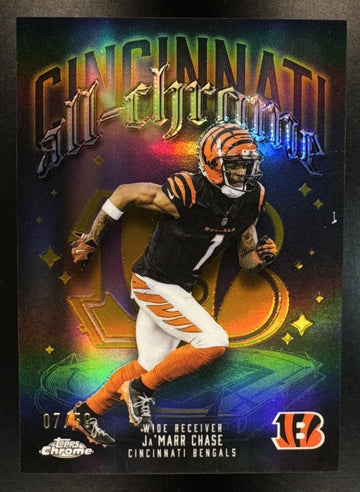 2025 Topps Chrome Ja'Marr Chase #ACT-5 All Team Gold Refractor /50 Bengals