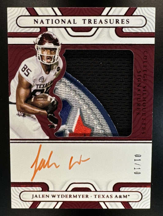 2023 Panini N.T Collegiate Jalen Wydermyer #SS-JWD Silhouette Autograph Gold /10 Texas A & M