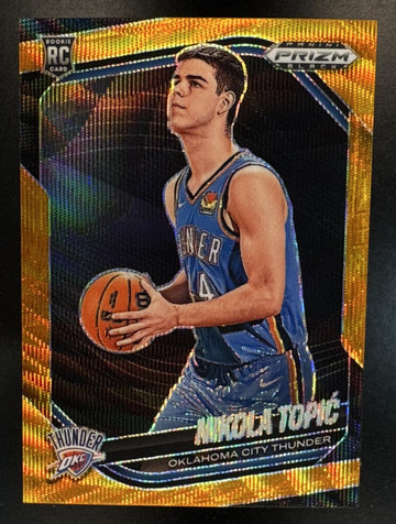 2024-25 Panini Prizm Black Nikola Topic #230 Orange Wave /60 RC Thunder