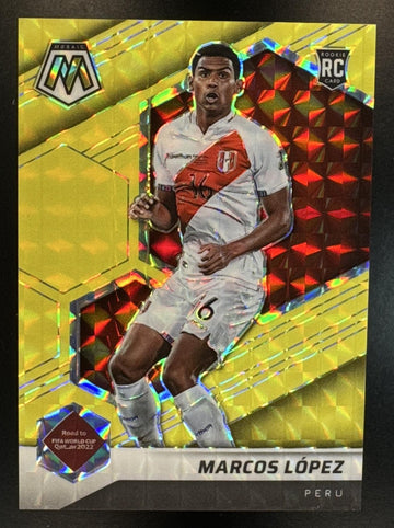 2021 Panini Mosaic Road to FIFA World Cup Marcos Lopez #46 Mosaic Gold 2/10 Peru
