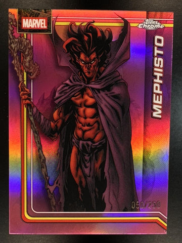 2026 Topps Chrome Marvel Comics Mephisto #077 Pink Refractor 050/250