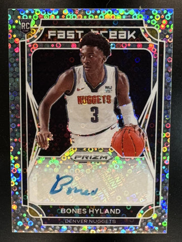 2021-22 Panini Prizm Bones Hyland #FBR-NAH Fast Break Rookie Auto RC Nuggets