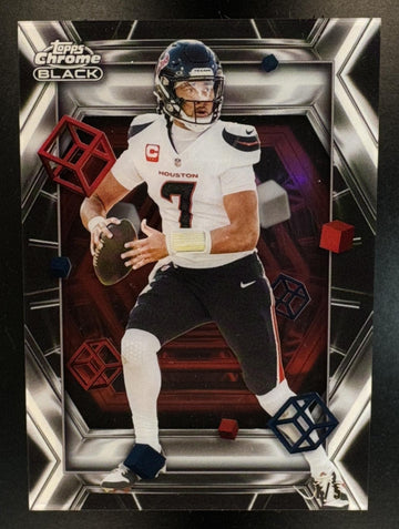 2025 Topps Chrome Black CJ Stroud #DOD-13 Depths of Darkness Red Refractor /5 Texans