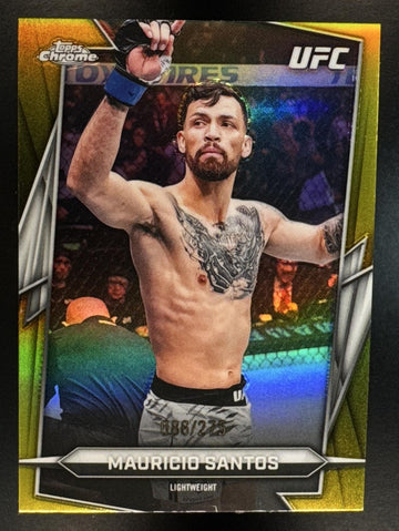 2026 Topps Chrome UFC Mauricio Santos #178 Yellow Refractor 86/275