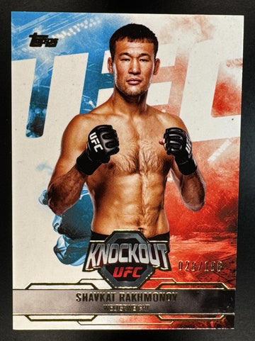 2025 Topps UFC Knockout Shavkat Rakhmonov #45 Gold 28/188