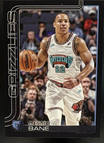 2025-26 Topps Desmond Bane #185 Black /68 Grizzlies