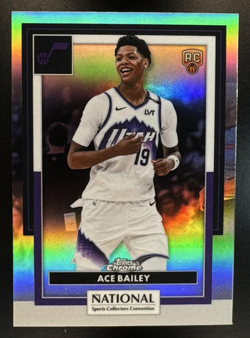 2026 Topps NSCC Collection Ace Bailey #NBA-43 NBA Chrome RC Jazz