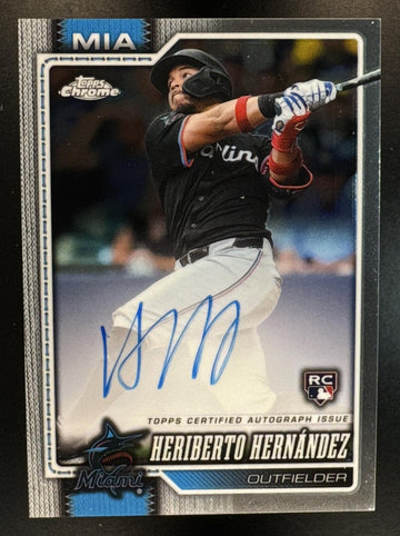 2026 Topps Chrome Heriberto Hernandez #RA-HHE Rookie Auto RC Marlins
