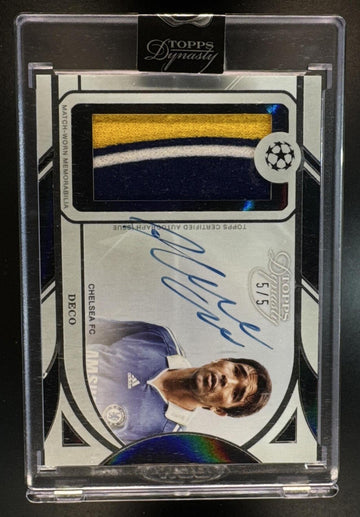 2024 Topps Dynasty UEFA Club Competitions Deco #APL-DE1 Auto Patch Black /5 Chelsea