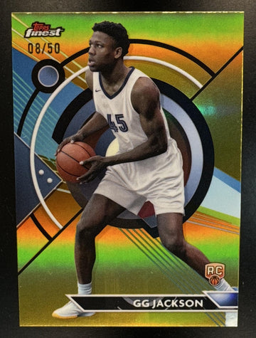 2023-24 Topps Finest GG Jackson #86 Gold Refractor 8/50 Common RC Grizzlies