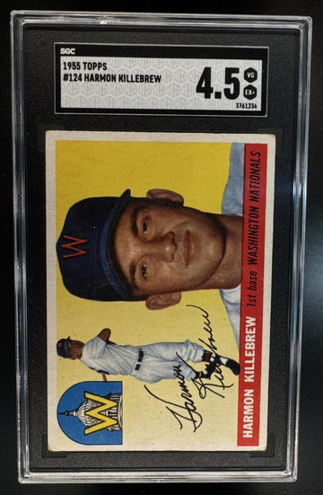 1955 Topps Harmon Killebrew #124 RC Senators SGC 4.5