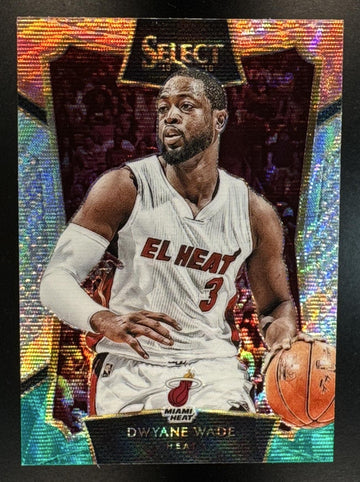 2015-16 Panini Select Dwyane Wade #43 Tri Color Prizms Heat
