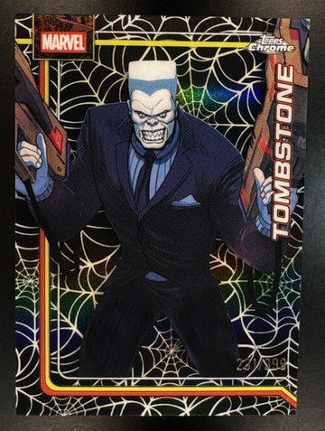 2026 Topps Chrome Marvel Comics Tombstone #180 Spider-Web Refractor 231/399