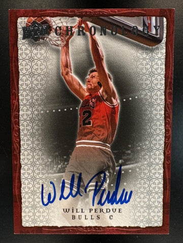 2007-08 Upper Deck Chronology Will Perdue #96 Auto Bulls
