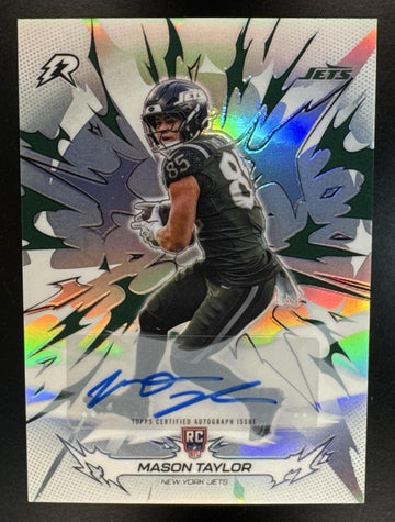 2025 Topps Resurgence Mason Taylor #173 Rookie Signatures Refractor Auto Jets