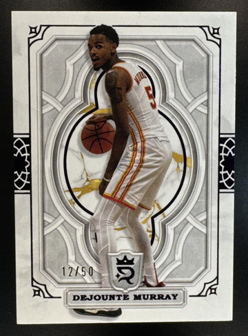 2023-24 Topps Royalty Collection Dejounte Murray #25 Purple 12/50 Hawks