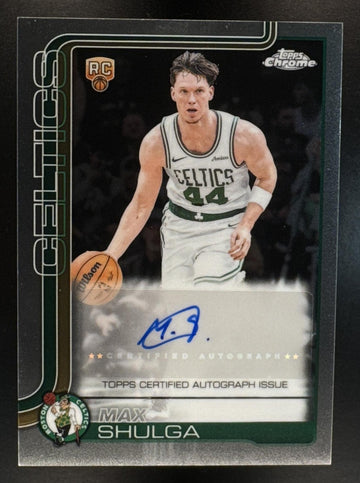 2025-26 Topps Chrome Update Max Shulga #TCA-MS Auto RC Celtics