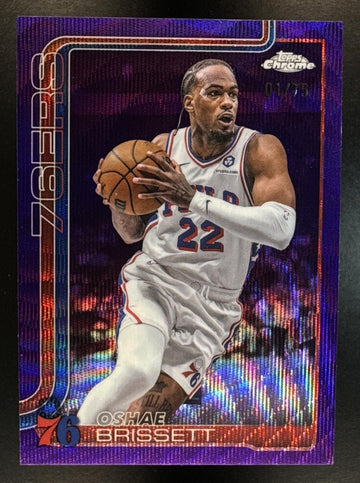 2025-26 Topps Chrome Oshae Brissett #20 Purple Wave Refractor 1/75 76ers