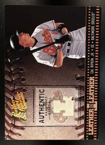 2004 Donruss Leather & Lumber Cal Ripken Jr. #LEL-4 in Materials 10/50 Orioles