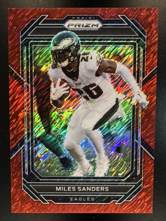 2022 Panini Prizm Miles Sanders #235 Red Shimmer 16/35 Eagles