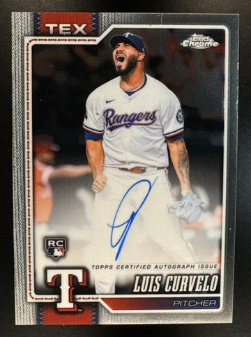 2026 Topps Chrome Luis Curvelo #RA-LC Rookie Auto RC Rangers