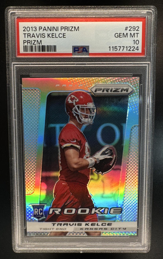 2013 Panini Prizm Travis Kelce #292 Rookie Silver Prizm Chiefs PSA 10
