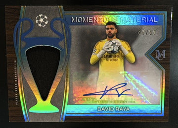 2025 Topps Museum Collection UEFA David Raya Momentous Relic Auto Turquoise /50