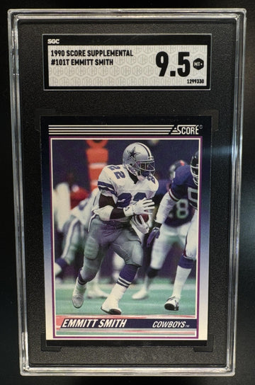1990 Score Supplemental Emmitt Smith #101T Rookie Cowboys SGC 9.5